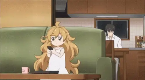 Menonton Anime dengan Aman dan Nyaman Gambar karakter anime menonton televisi