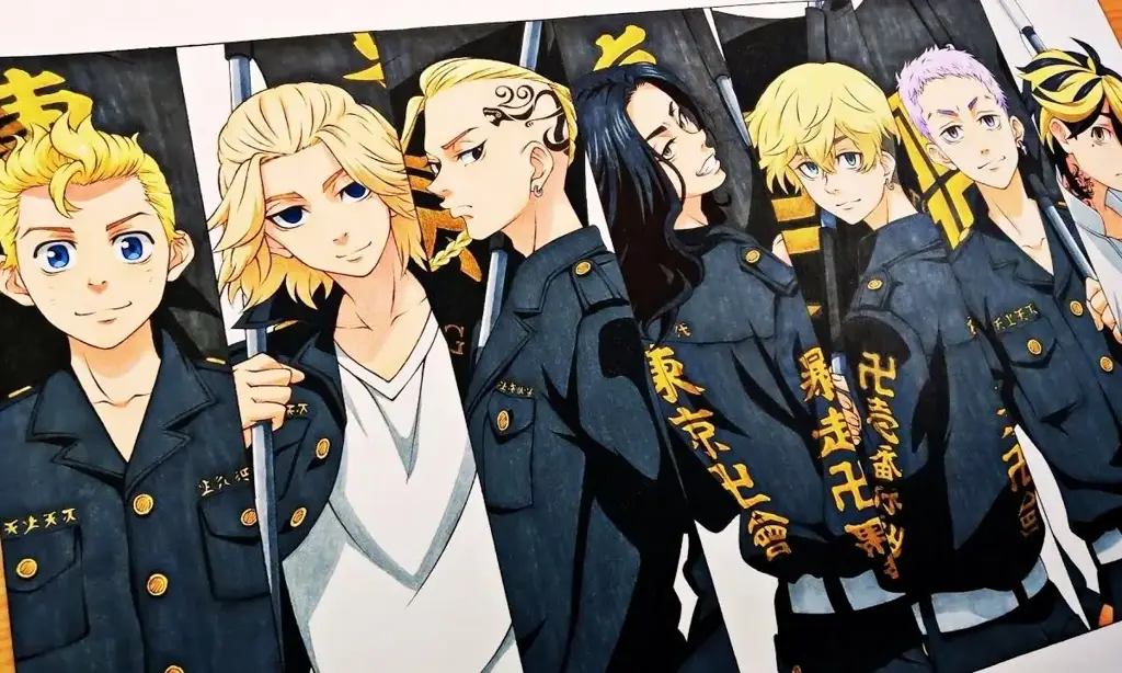Para karakter protagonis dan antagonis dalam Tokyo Revengers Gambar para karakter utama Tokyo Revengers