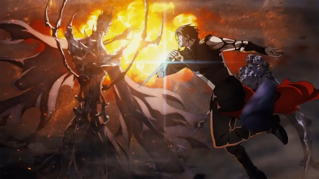 Pertempuran Pamungkas Gambar pertempuran pamungkas di Castlevania season 4